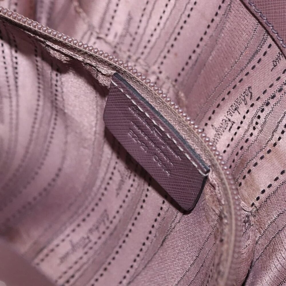 Salvatore Ferragamo Gancini Hand Bag Leather Purple Gold Auth 146846 - Picture 13 of 16